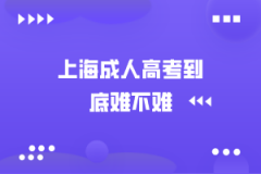 上海成人高考到底难不难？