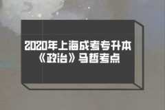 2020年上海成考专升本《政治》马哲考点(9)