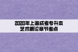 2020年上海成考专升本艺术概论章节考点
