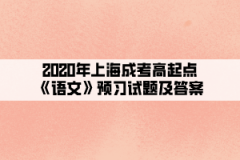 2020年上海成考高起点《语文》预习试题及答案（5）