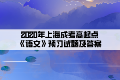 2020年上海成考高起点《语文》预习试题及答案（3）