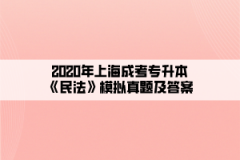 2020年上海成考专升本《民法》模拟真题及答案(7)