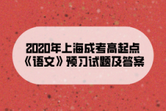 2020年上海成考高起点《语文》预习试题及答案（11）