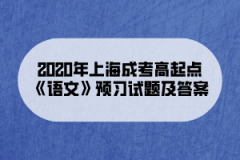 2020年上海成考高起点《语文》预习试题及答案（10）