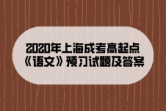 2020年上海成考高起点《语文》预习试题及答案（9）