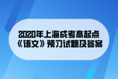 2020年上海成考高起点《语文》预习试题及答案（7）