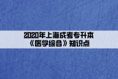 2020年上海成考专升本《医学综合》知识点(9)