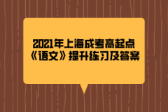 2021年上海成考高起点《语文》提升练习及答案(4)
