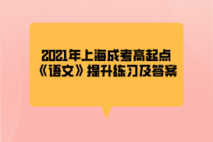 2021年上海成考高起点《语文》提升练习及答案(2)