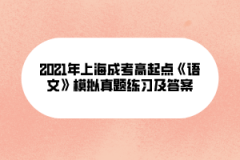 2021年上海成考高起点《语文》模拟真题练习及答案(2)