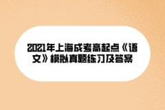 2021年上海成考高起点《语文》模拟真题练习及答案(4)