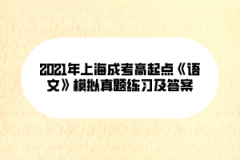 2021年上海成考高起点《语文》模拟真题练习及答案(5)