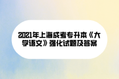 2021年上海成考专升本《大学语文》强化试题及答案(1)