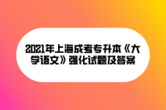 2021年上海成考专升本《大学语文》强化试题及答案(3)