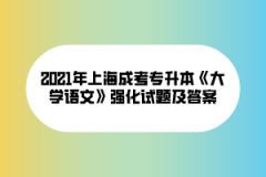 2021年上海成考专升本《大学语文》强化试题及答案(4)