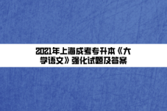 2021年上海成考专升本《大学语文》强化试题及答案(9)