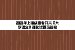 2021年上海成考专升本《大学语文》强化试题及答案(11)