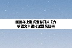 2021年上海成考专升本《大学语文》强化试题及答案(10)