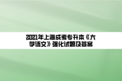 2021年上海成考专升本《大学语文》强化试题及答案(14)