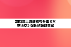 2021年上海成考专升本《大学语文》强化试题及答案(15)