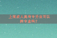 上海成人高考专升本可以跨专业吗？