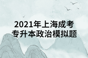 2021年上海成考专升本政治模拟题