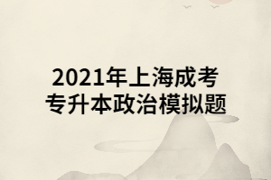 2021年上海成考专升本政治模拟题