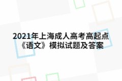 2021年上海成人高考高起点《语文》模拟试题及答案（4）