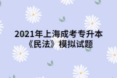 2021年上海成考专升本《民法》模拟试题一