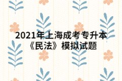 2021年上海成考专升本《民法》模拟试题二