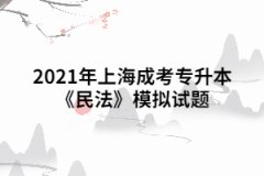 2021年上海成考专升本《民法》模拟试题六