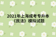 2021年上海成考专升本《民法》模拟试题八