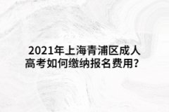 2021年上海青浦区成人高考如何缴纳报名费用？