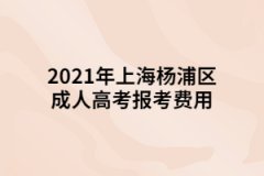 2021年上海杨浦区成人高考报考费用