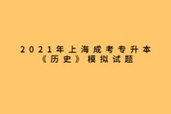 2021年上海成考专升本《历史》模拟试题三