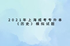 2021年上海成考专升本《历史》模拟试题六