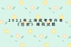 2021年上海成考专升本《历史》模拟试题九