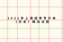 2021年上海成考专升本《历史》模拟试题十