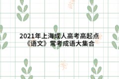 2021年上海成人高考高起点《语文》常考成语大集合