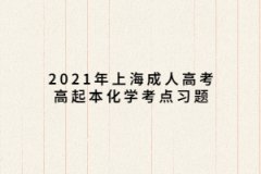 2021年上海成人高考高起本化学考点习题：常见元素及其重要化合物