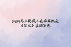 2021年上海成人高考高起点《历史》基础习题：鸦片战争