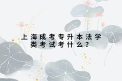 上海成考专升本法学类考试考什么？