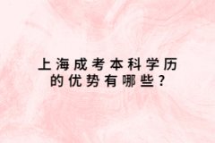 上海成考本科学历的优势有哪些?