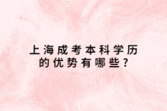 上海成考本科学历的优势有哪些?