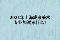 2021年上海成考美术专业加试考什么?